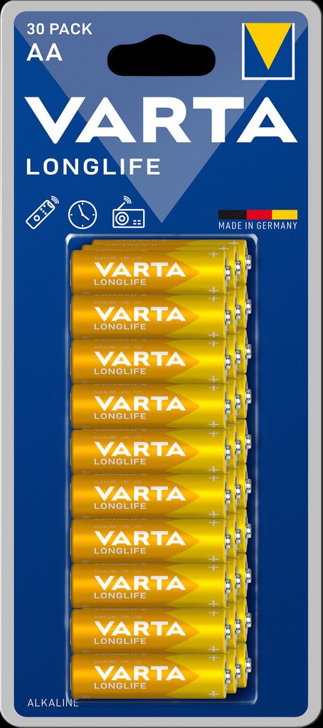EU Product - Longlife Alkaline AA battery LR06, 30-pack thumbnail