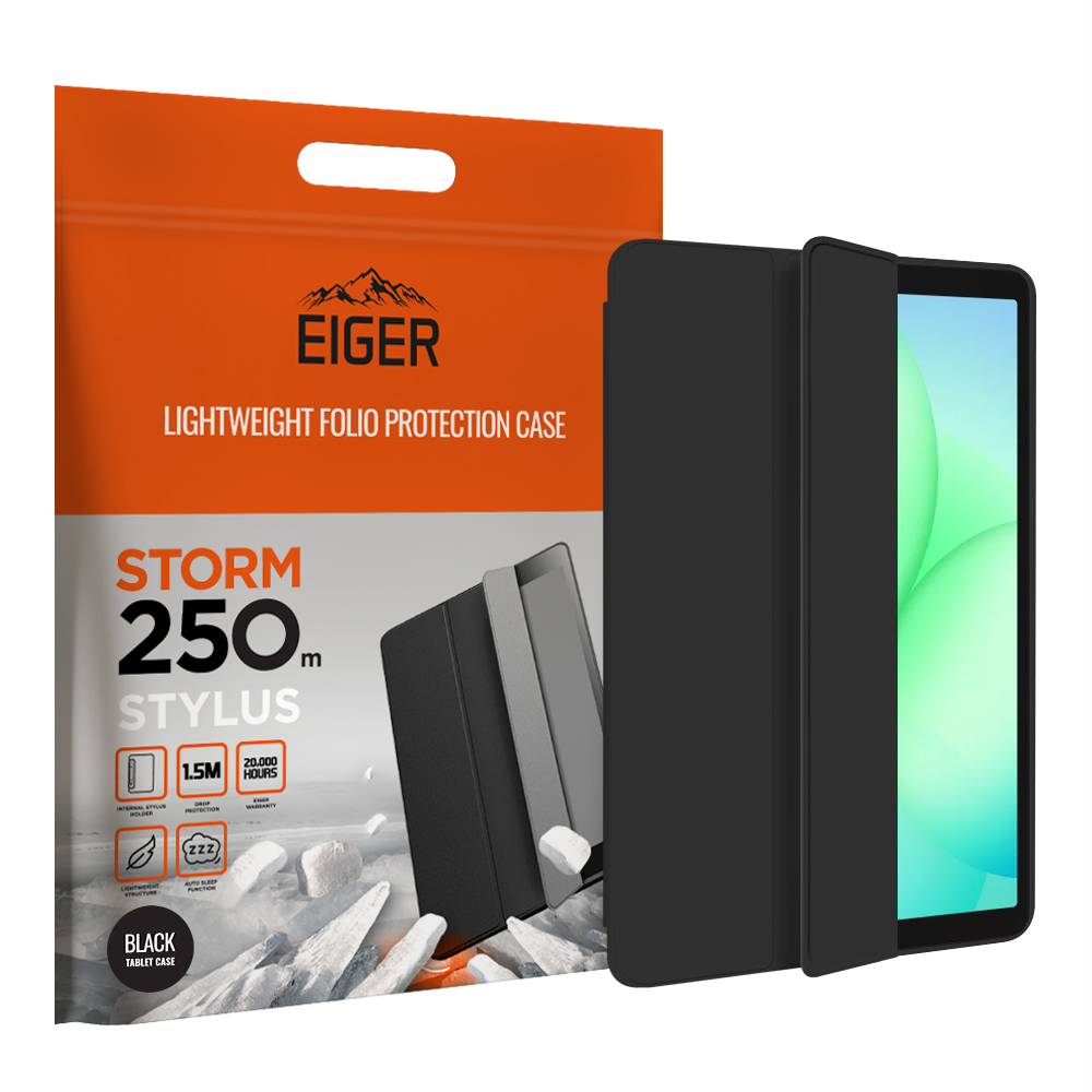 Eiger ETUI FOLIO NOIR STAND MAGNETIQUE RENFORCÉ AVEC EMPLACEMENT STYLE
