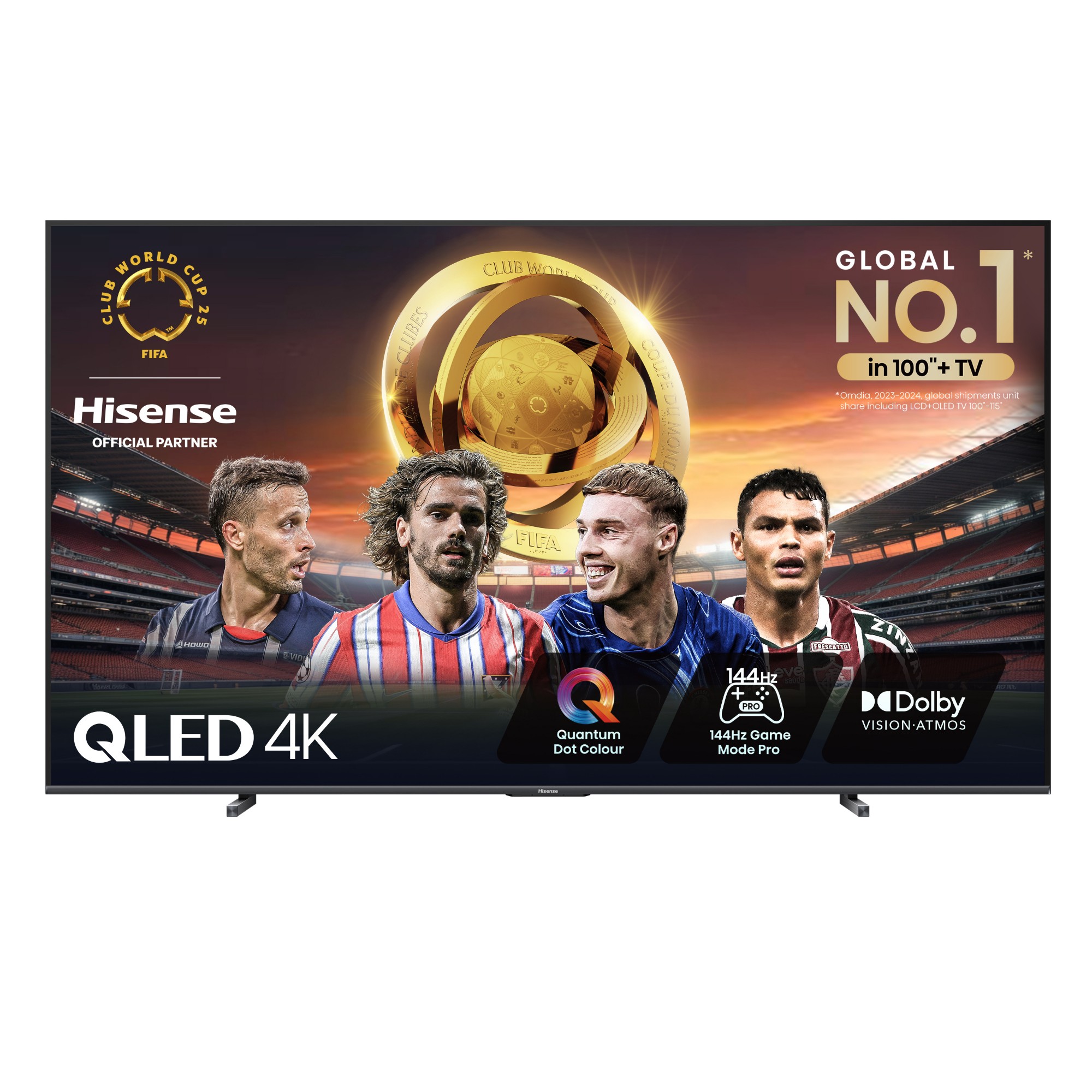 Hisense 100E7NQTUK TV 2.54 m (100") 4K Ultra HD Smart TV Wi-Fi Black 400 cd/m²