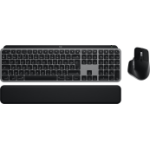 Logitech MX Keys S Combo for Mac toetsenbord Inclusief muis Thuis/Werk RF-draadloos + Bluetooth AZERTY Frans Aluminium, Zwart