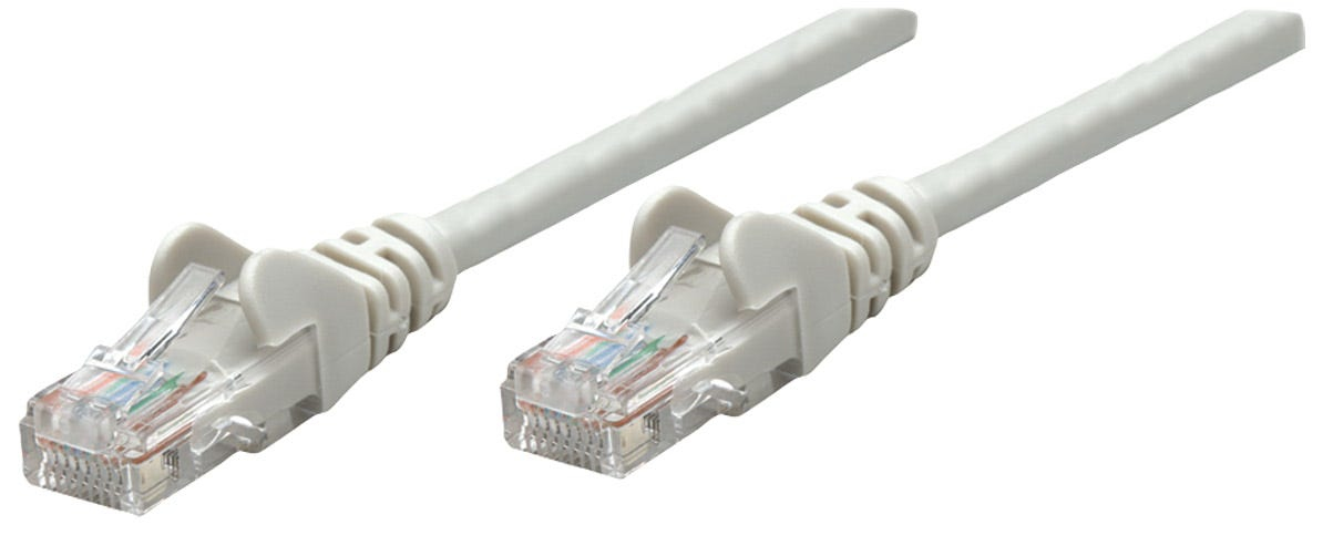 Image of Intellinet Network Patch Cable, Cat5e, 0.25m, Grey, CCA, U/UTP,...