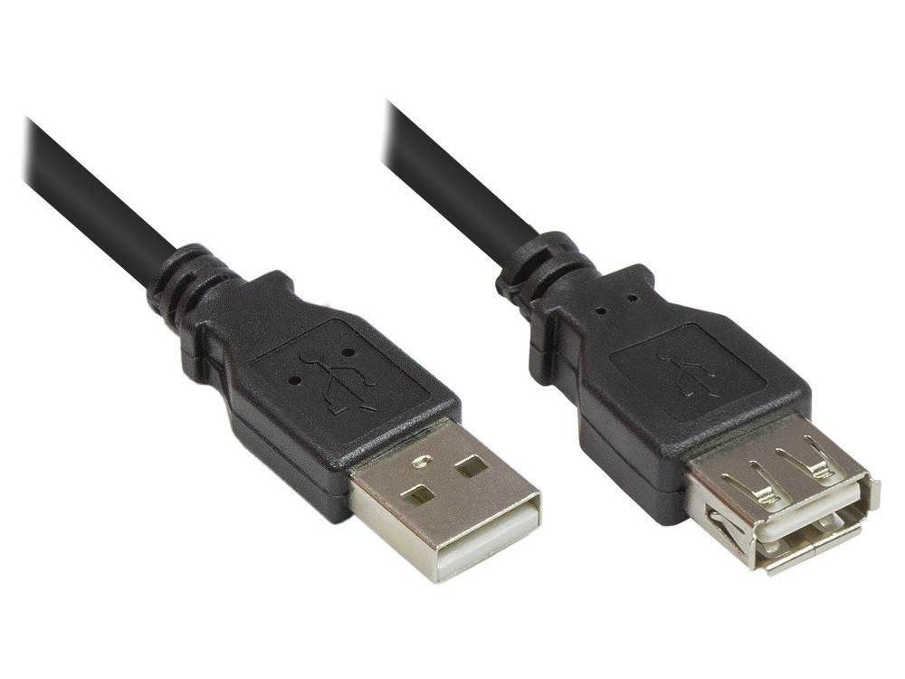 Alcasa USB 2.0 3m USB cable USB A Black