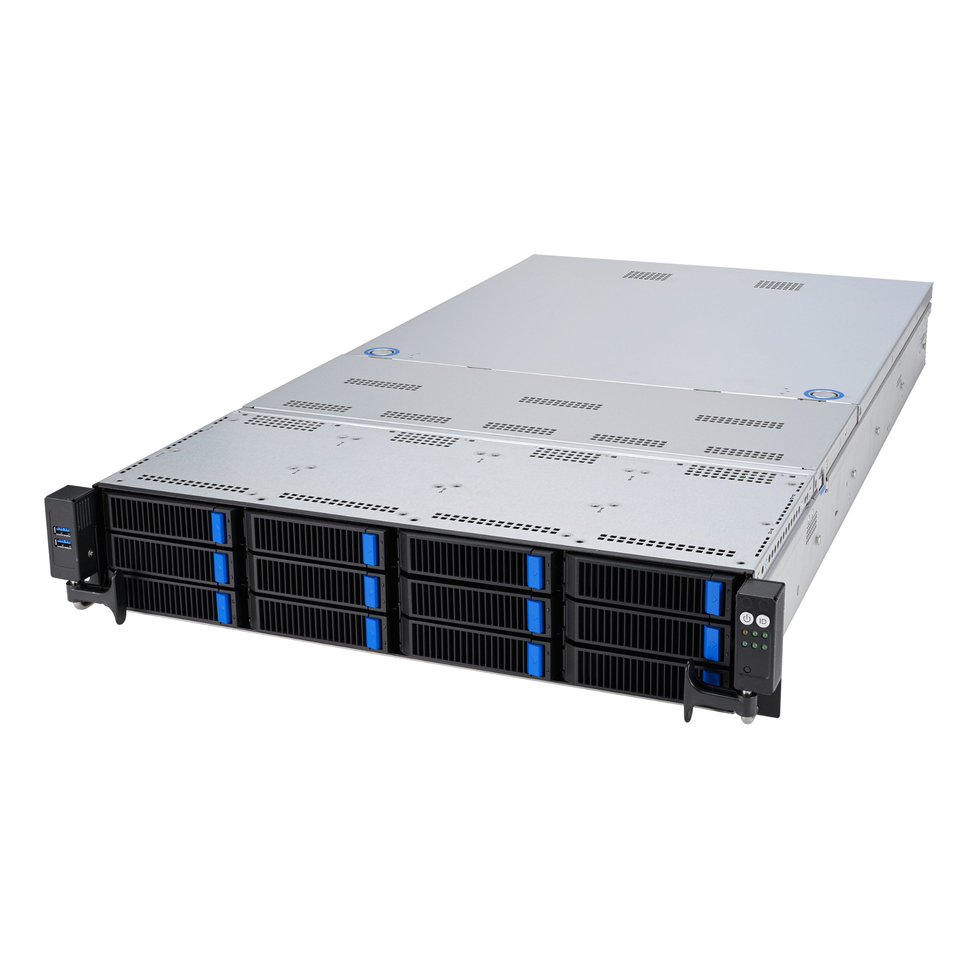 ASUS RS720A-E12-RS12 Socket SP5 Rack (2U) Black. Steel