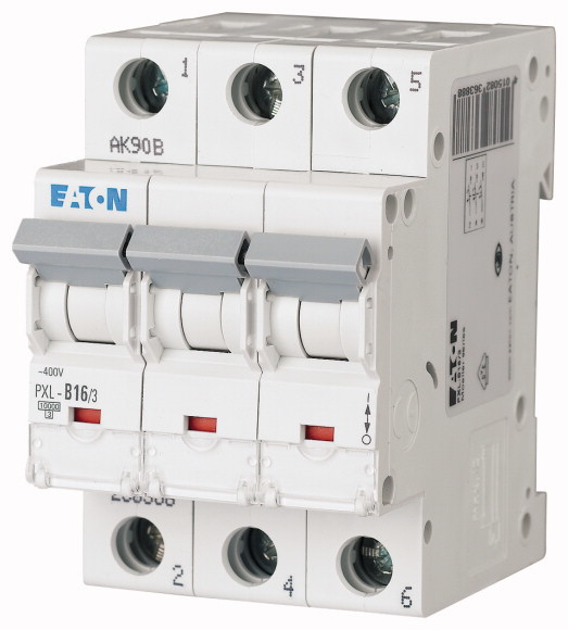 Eaton PXL-C16/3 circuit breaker Miniature circuit breaker Type C