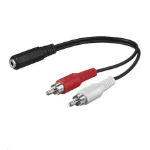 Microconnect AUDALH02 audio cable 0.2 m 2 x RCA 3.5mm Red