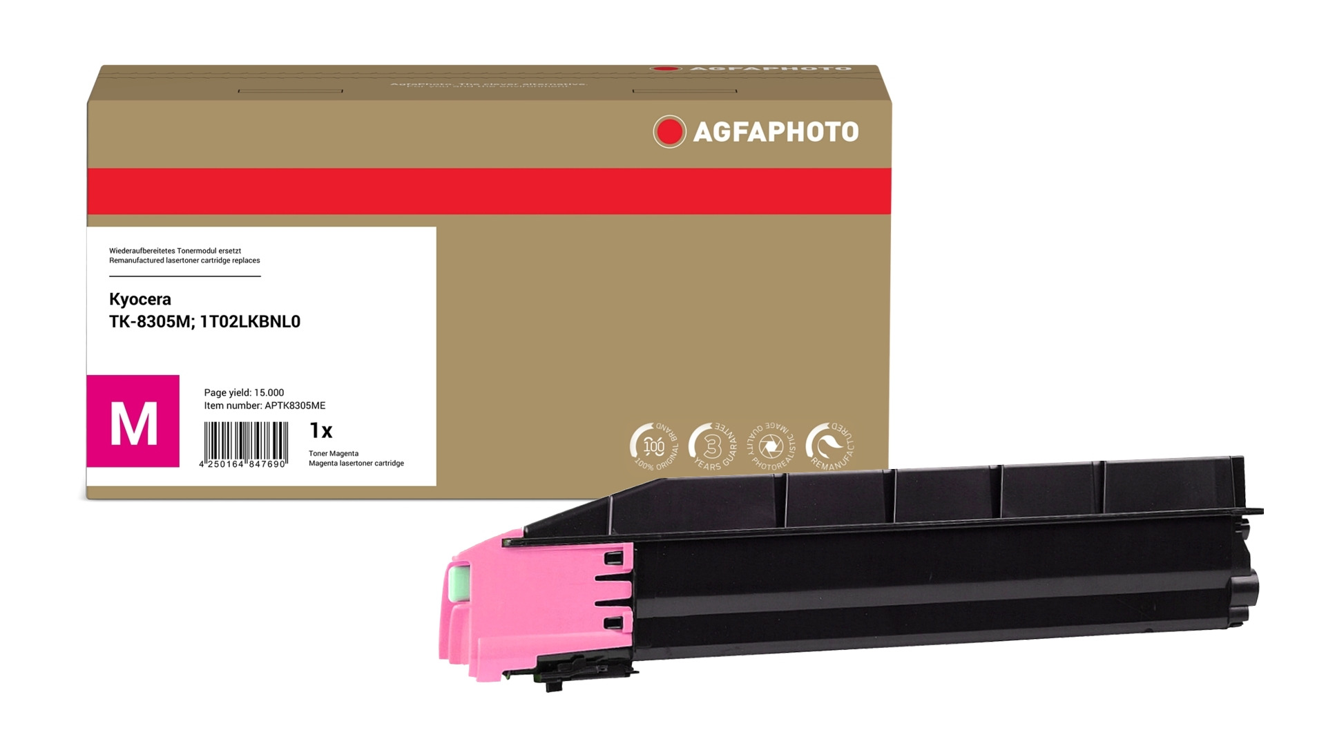 Image of AgfaPhoto Compatible Toner Cartridge. Magenta. Replacement for Kyocera