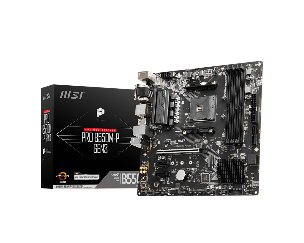 Image of MSI PRO B550M-P GEN3 motherboard AMD B550 Socket AM4 micro ATX