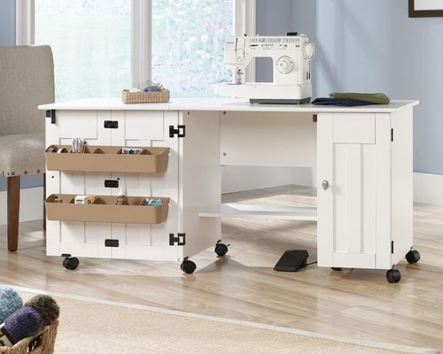 5414873 TEKNIK Craft Sewing/Craft Cart W1580 x D494 x H724mm Soft White Finish - 5414873 DD