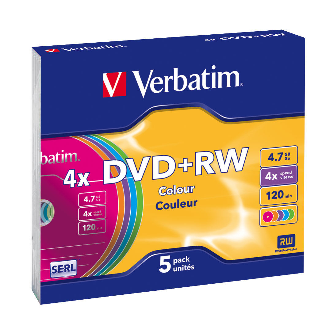 Image of Verbatim DVD+RW Colours