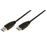 LogiLink 2m USB A - USB A 3.0 F/M USB cable USB 3.2 Gen 1 (3.1 Gen 1) Black