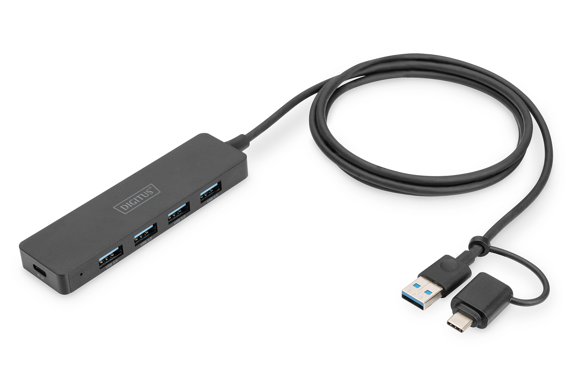 Image of Digitus USB 3.0 Hub 4-Port, Slim Line