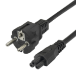 Deltaco 1902301 power cable Black 1.5 m CEE7/7 C5 coupler