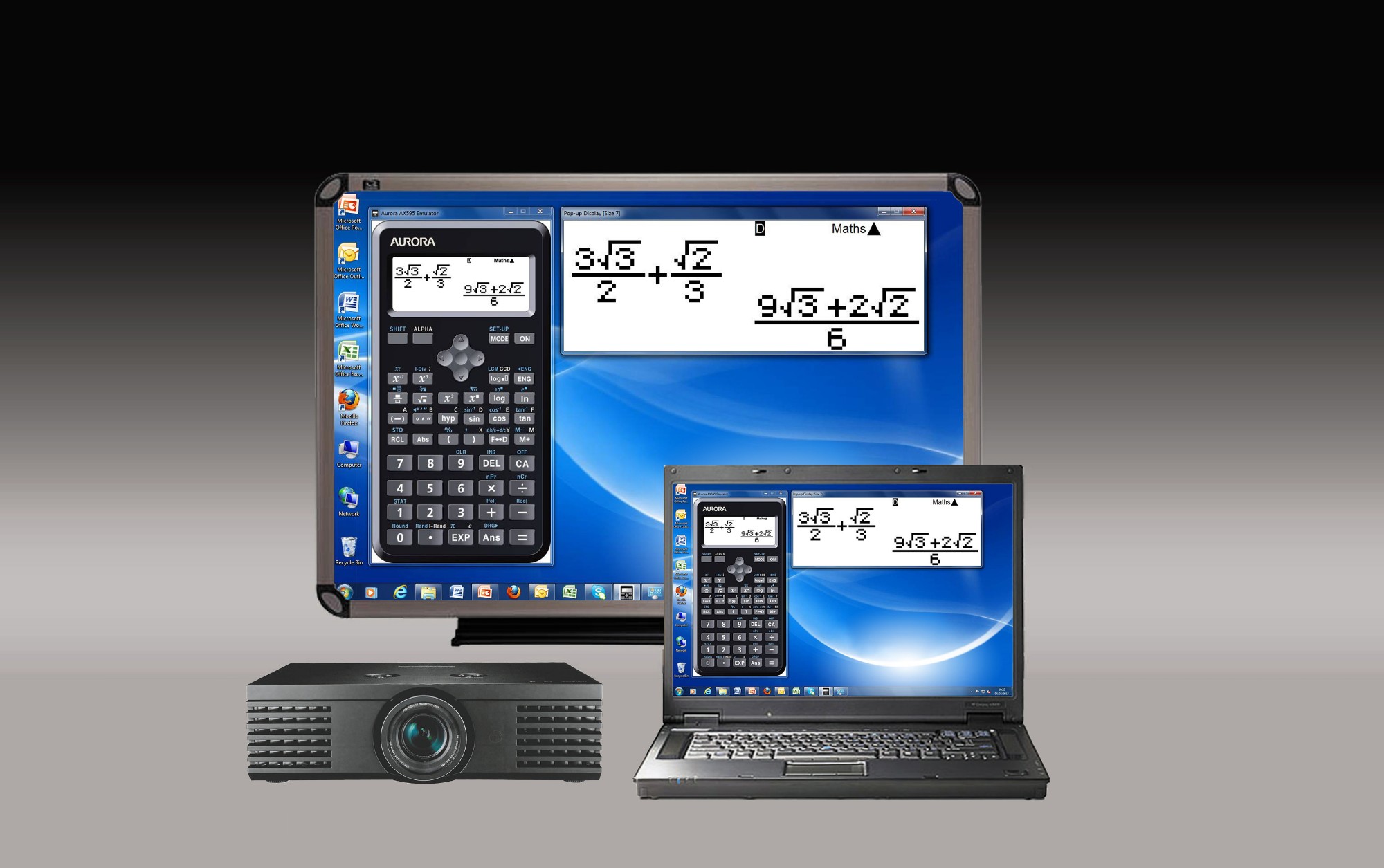 Aurora CK59 calculator Pocket Scientific Black