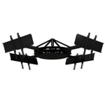 Peerless DST975-4 signage display mount 190.5 cm (75") Black