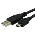 Monoprice USB 2.0 15ft USB cable 177.2" (4.5 m) USB A Mini-USB B Black