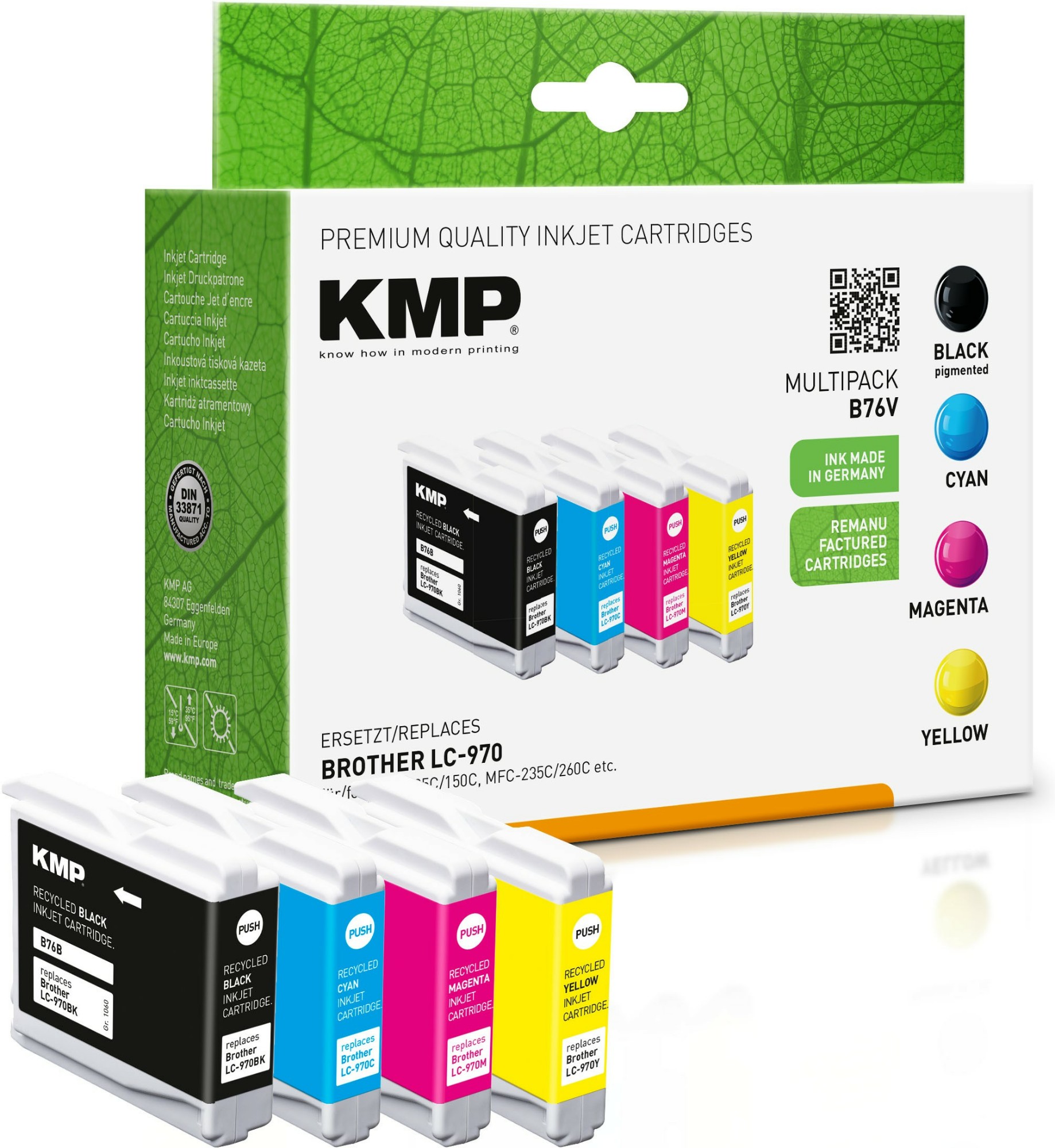KMP 1060,4005 ink cartridge 4 pc(s) Compatible Black, Cyan, Magenta, Yellow
