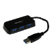 StarTech.com Adaptador Concentrador Hub USB 3.0 (5Gbps) Super Speed para Laptop de 4 Puertos Salidas - Negro