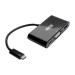 Tripp Lite U444-06N-VUB-C USB-C to VGA Adapter with USB 3.x (5Gbps) Hub Ports and 60W PD Charging, Black
