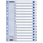 Esselte 100137 tab index Numeric tab index Polypropylene (PP) Blue, White