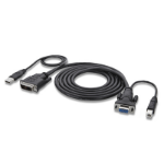 Belkin F1D9007B10 video cable adapter 120" (3.05 m) VGA (D-Sub) + USB Black