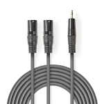 Nedis COTH15310GY15 audio cable 1.5 m 2 x XLR (3-pin) Grey