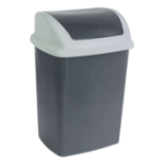 MAUL 9522487 trash can 24 L Rectangular Plastic, Polypropylene (PP) Dark Grey, White