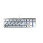 CHERRY KC 6000 SLIM Corded Keyboard, Silver/White, USB (QWERTY - UK)