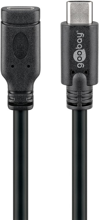 EU Product - Active USB-C 3.1 Cable, male - female, 1m - Black thumbnail