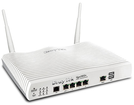Draytek Vigor 2832n wireless router Gigabit Ethernet Single-band (2.4 GHz) White