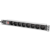 Digitus Socket strip with aluminum profile and switch, 8-way CEE 7/5, 2 m cable safety plug with grounding contact