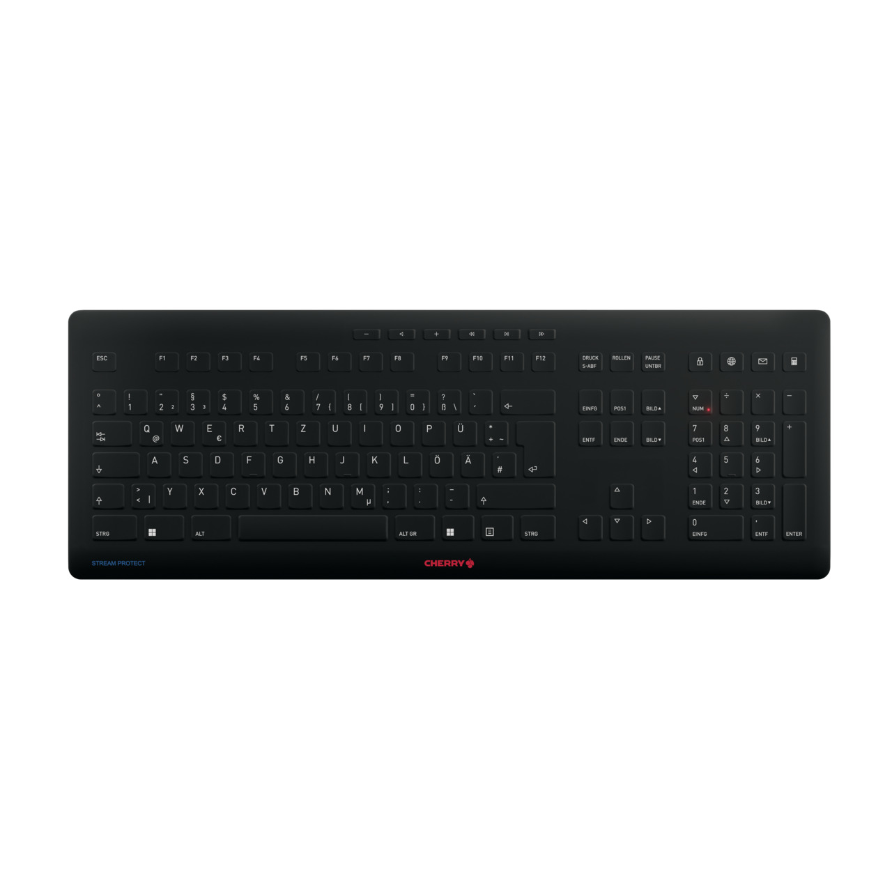 CHERRY Stream keyboard RF Wireless + USB QWERTZ German Black
