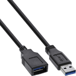 InLine USB 3.2 Gen.1 Cable Type A male / Type A female, black, 5m