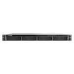 QNAP 1U 4-bay 3.5"+2xE1.S rackmount NAS, Intel 4-core CPU, 8GBDDR5 SODIMM RAM (max 1x 16GB), 2x 2.5GbE, 1 x PCIe Gen3x2 slot, 3 x USB2.0, 1 x USB3.2 Gen2, 1 x 250W