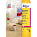 Avery L7263R-25 self-adhesive label Rounded rectangle Red 350 pc(s)