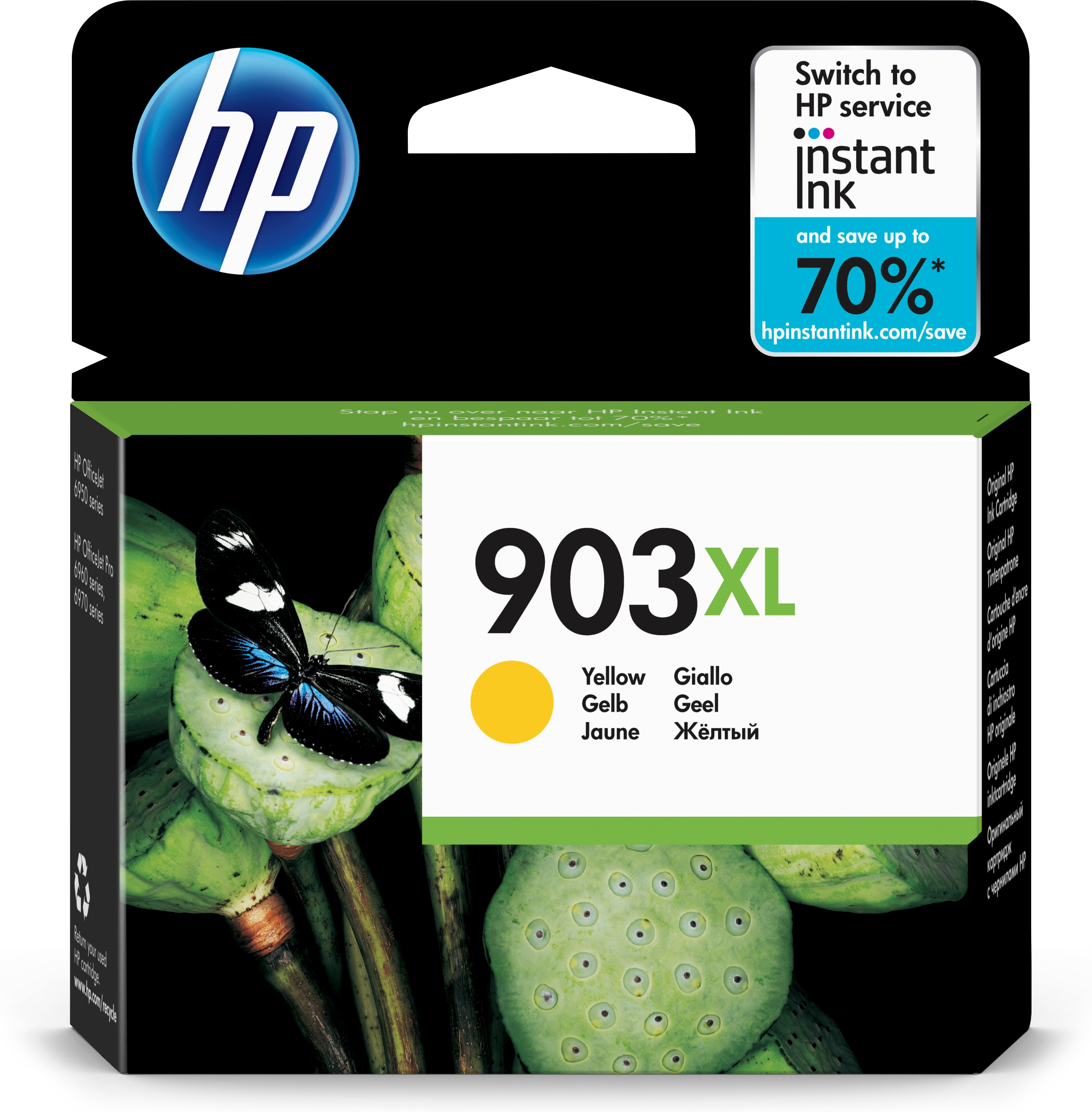Image of HP T6M11AE/903XL Ink cartridge yellow high-capacity, 750 pages...