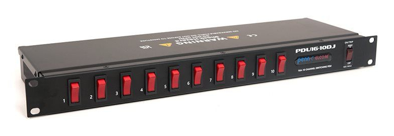 Penn Elcom 1U Type G 13A 10-Channel Power Distribution Unit (UK)