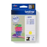 Brother LC-221Y Ink cartridge yellow, 260 pages ISO/IEC 24711, Content 3,9 ml for MFC-J 1100 Series