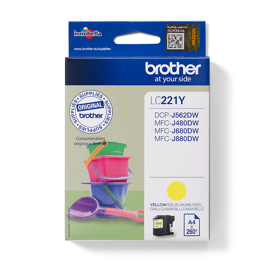 Image of Brother LC-221Y Ink cartridge yellow, 260 pages ISO/IEC 24711...