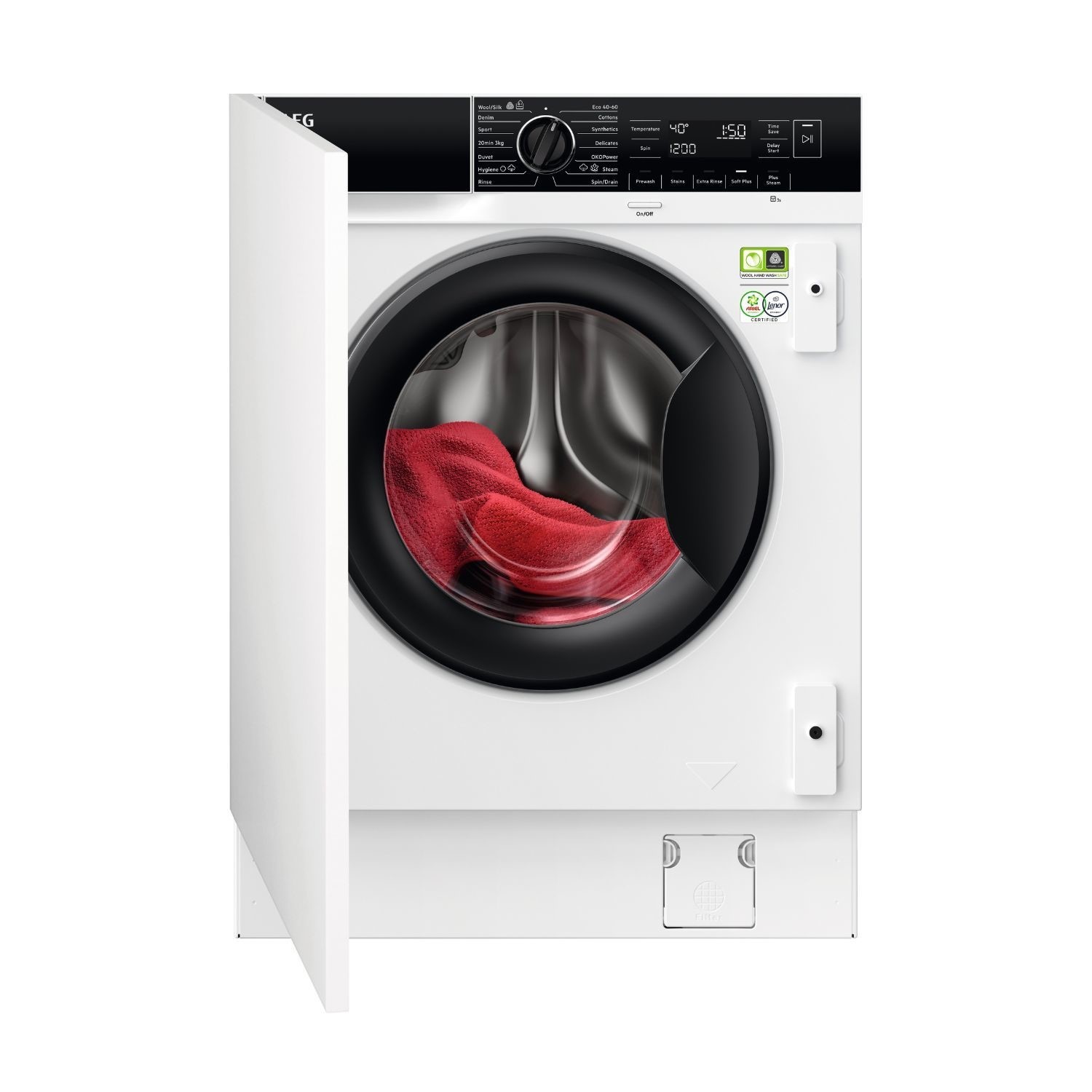 AEG 8000 PowerCare 8kg 1400rpm Integrated Washing Machine - White