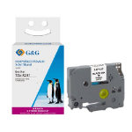 G&G 18767 labelprinter-tape Zwart op wit TZe