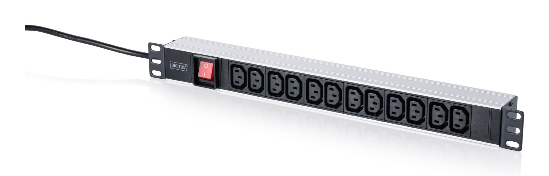 Photos - Other Components Digitus Power strip with aluminum profile. 12-outlet IEC C13. 2 m powe 