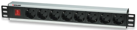 Image of Intellinet 19" Rackmount 8-Way Power Strip - German Type, With...