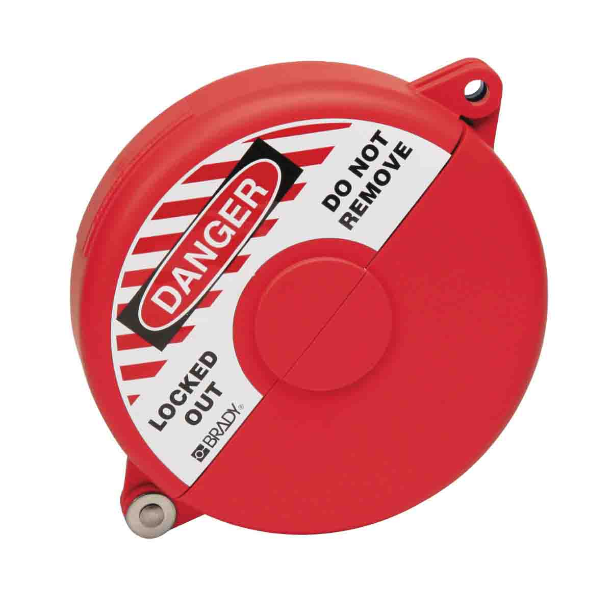 Image of Brady Red PP Adjustable Gate Valve Lockout. 6.5mm Shackle. 165mm Attac