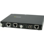 Perle SMI-100-S1ST20D - Fast Ethernet IP Managed Media Converter. 100BASE-TX (RJ-45) [100 m/328 ft.] to 100BASE-BX 1550nm TX / 1310nm RX single fiber single mode (ST) [20 km/12.4 miles]