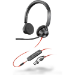POLY Blackwire 3325 Stereo USB-C Headset + 3,5 mm plug + USB-C/A adapter