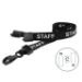 Digital ID 15mm Recycled Black Staff Lanyards with Plastic J Clip (Pack of 100)