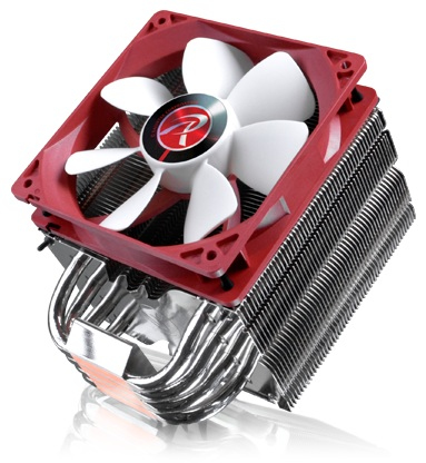 Image of RAIJINTEK Themis Evo Processor Cooler 12 cm Metallic, Red, White