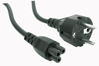 Image of Microconnect Power Cord Notebook (1m) Black C5 coupler