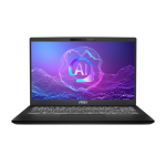 MSI Modern 15 H AI C1MOG-242 Intel Core Ultra 7 155H Laptop 39.6 cm (15.6") Full HD 16 GB DDR5-SDRAM 512 GB SSD Wi-Fi 6E (802.11ax) Windows 11 Home Black