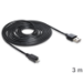 DeLOCK EASY-USB 2.0-A - USB 2.0 micro-B, 3m cable USB USB A Micro-USB B Negro